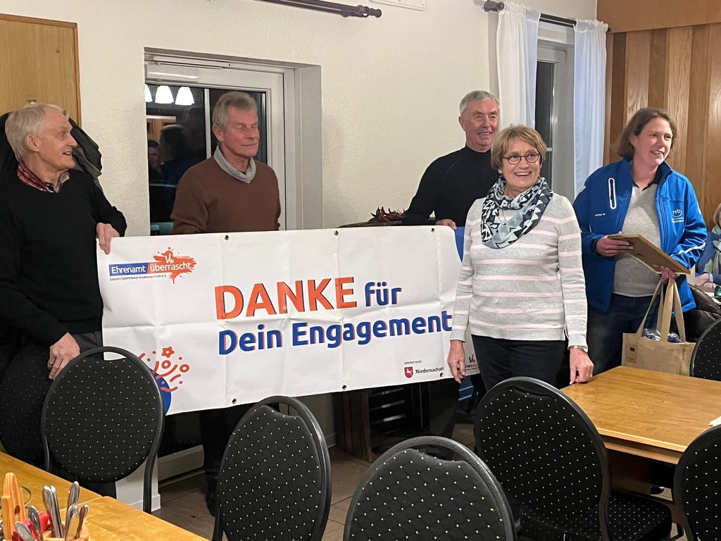 v.l. Klaus Fehse, Michael Fries, Margret Hofmann, Heinz Pinkowski und Katharina Lika